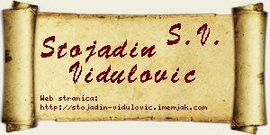 Stojadin Vidulović vizit kartica